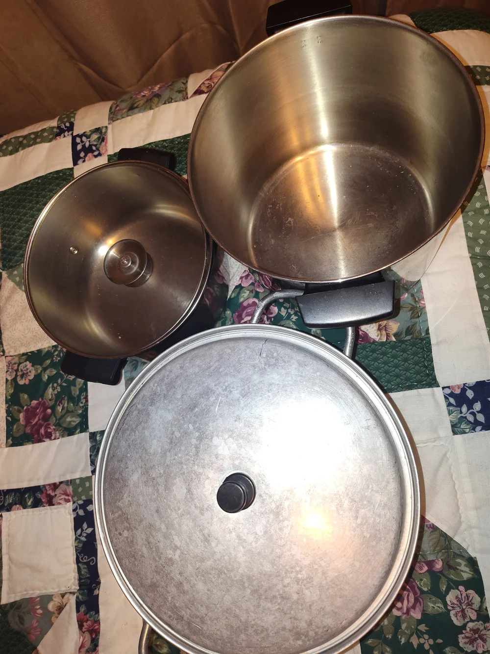 Aluminum Stock Pot with Lid - Silver